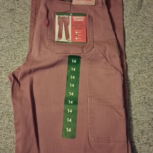 Levi's Girls Wide Leg Pant - Dusty Rose (Size 14)